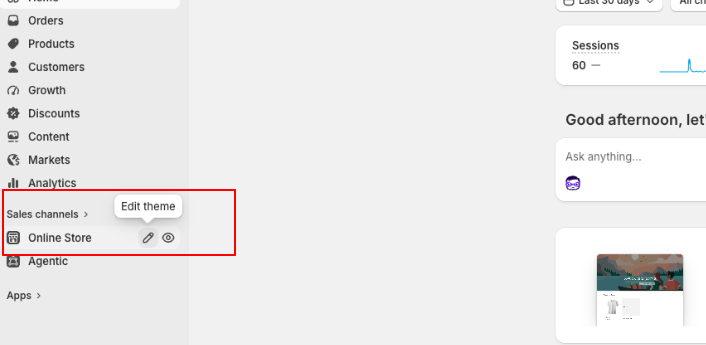 shopify edit theme